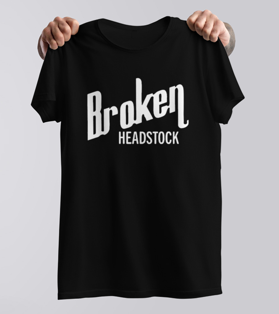 Broken Headstock Vintage Style Text T-Shirt