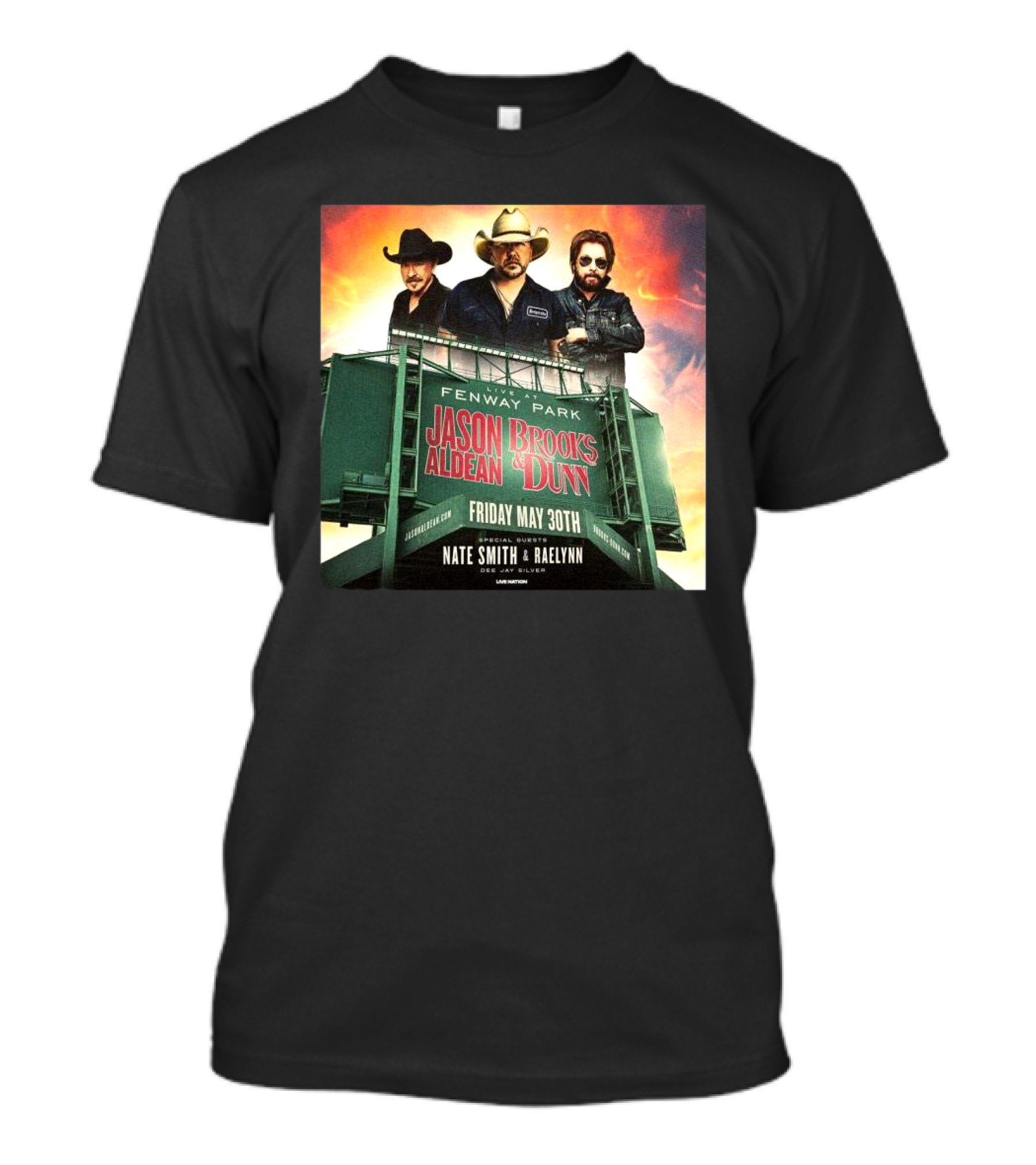Brooks & Dunn And Jason Aldean Fenway Co-headlining Show At Park On May 30th T-Shirt