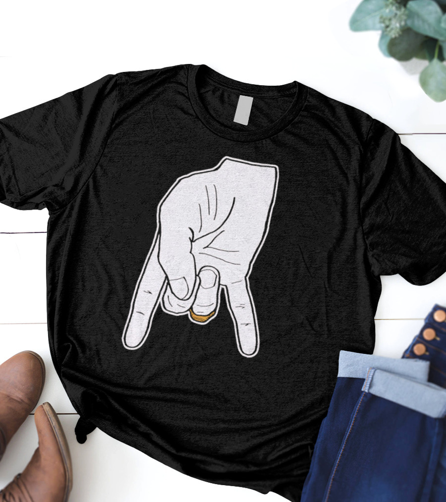 BTHO T.u. Horns Down Hand Gesture T-Shirt