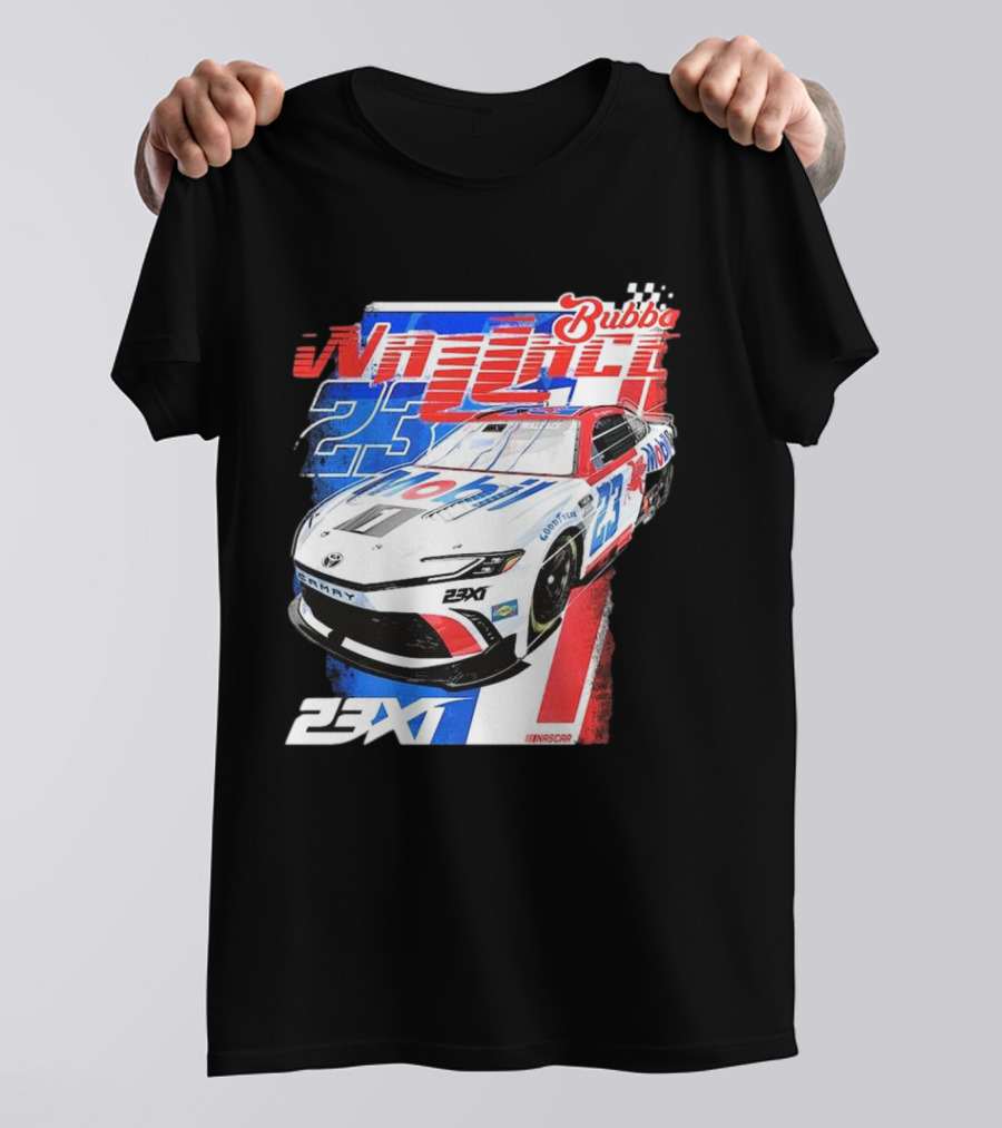 Bubba Wallace 23XI NASCAR Mobil 1 Camry Racing 23X1 T-Shirt