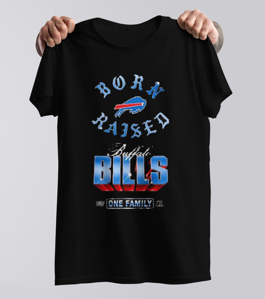 Buffalo Bills Born X Raised BUF One Family Chrome Rocker T-Shirt