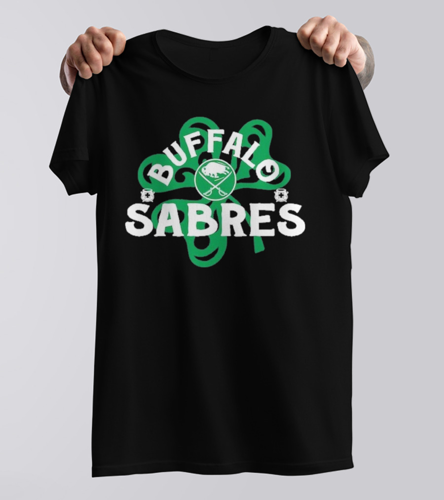 Buffalo Sabres Shamrock St. Patrick's Day Hockey T-Shirt