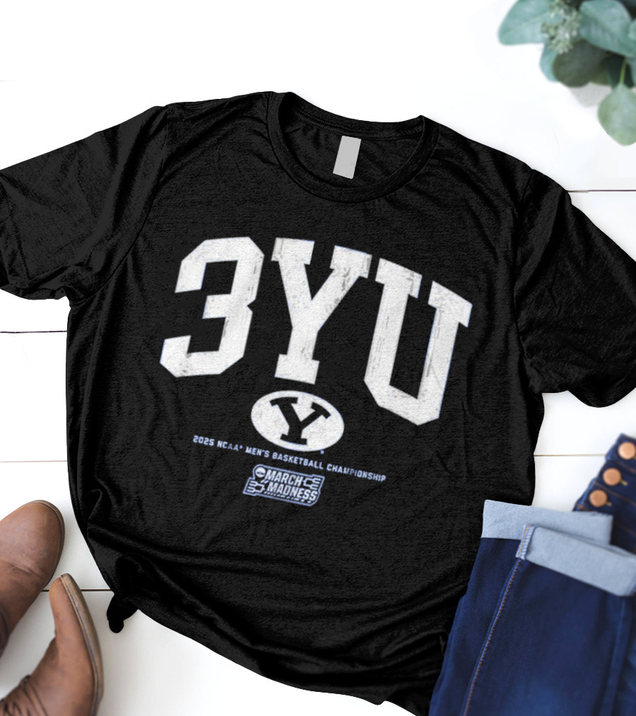 BYU Basketball 3YU NCAA Men’s Basketball March Madness T-Shirt