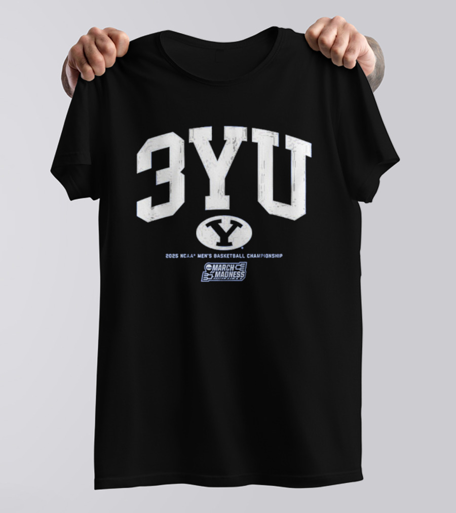 BYU Basketball 3YU NCAA Men’s Basketball March Madness T-Shirt