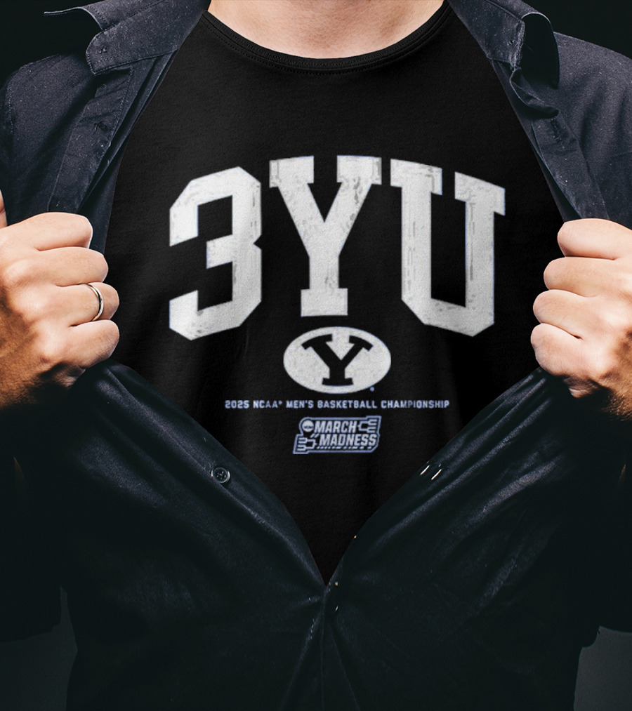 BYU Basketball 3YU NCAA Men’s Basketball March Madness T-Shirt