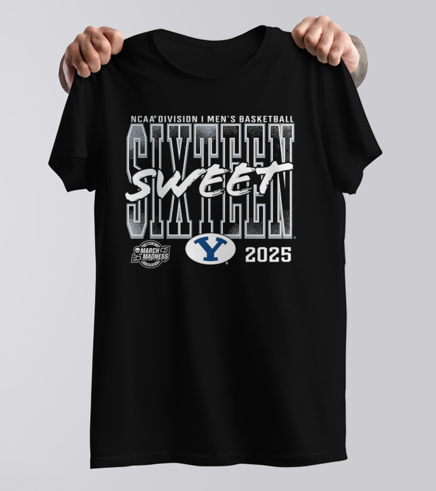 BYU Cougars 2025 NCAA Men’s Basketball Tournament March Madness Sweet 16 T-Shirt