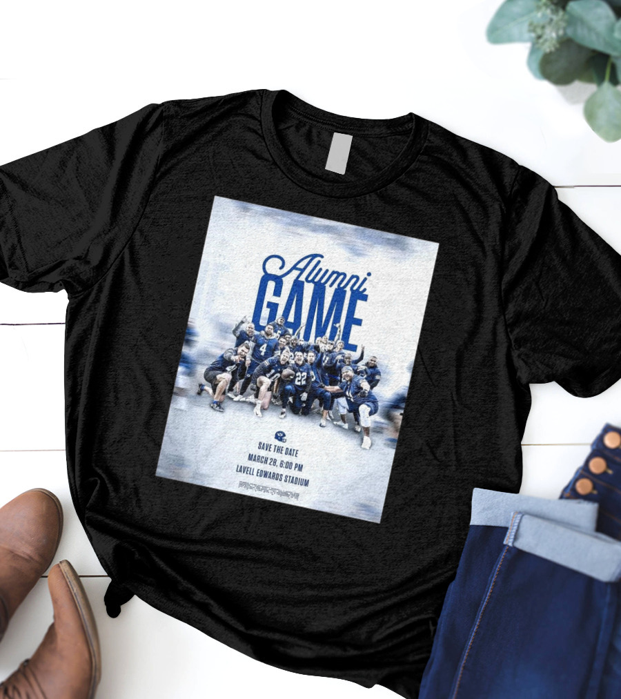 BYU Cougars Alumni Game Save The Date March 28 Lavell Edwards Stadium T-Shirt