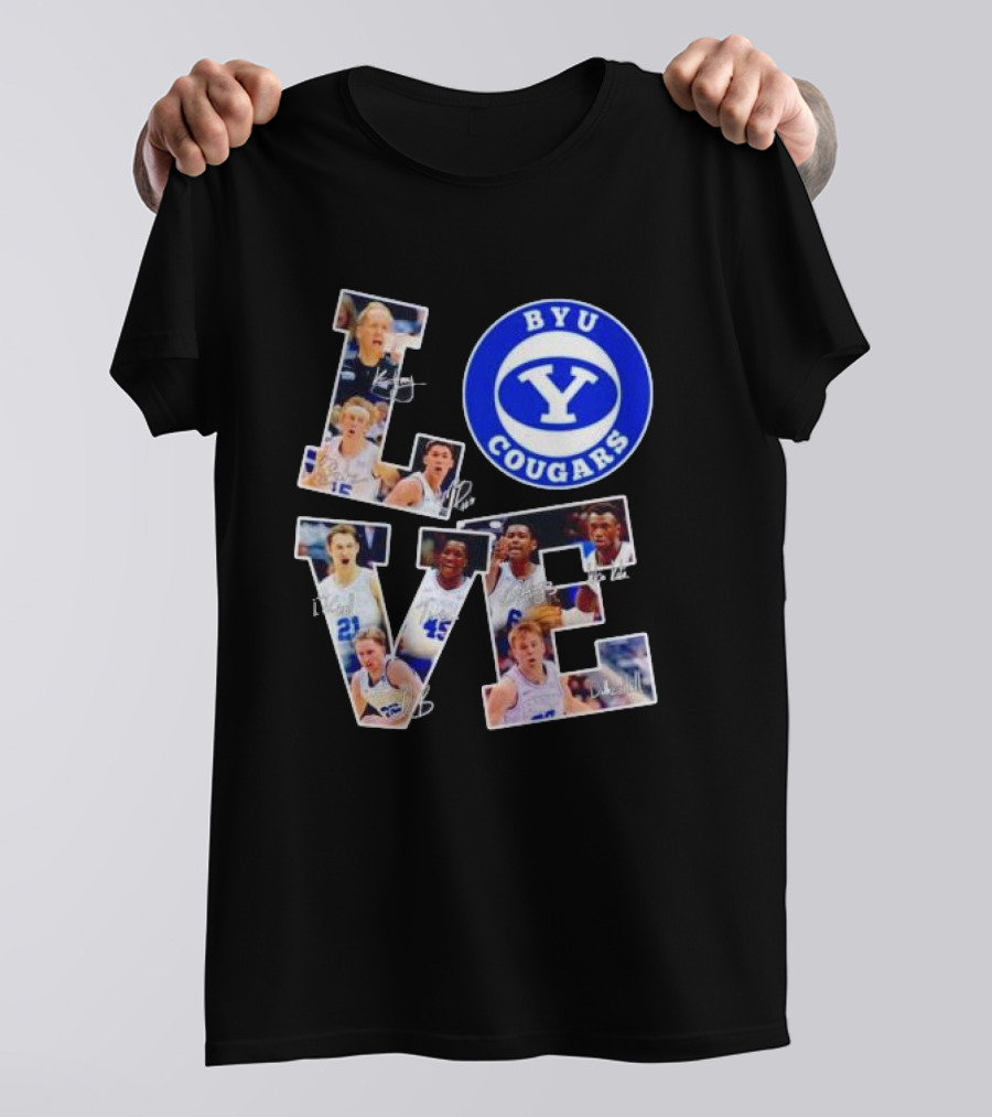 BYU Cougars Love Players Signatures T-Shirt