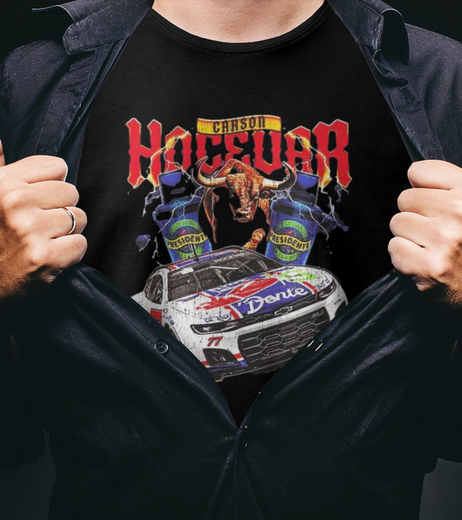 Carson Hocevar E2 Apparel Black Chili’s Car T-Shirt