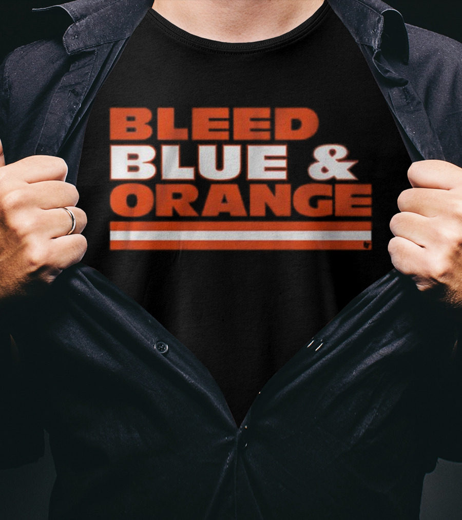 Chicago Football Bleed Blue & Orange T-Shirt