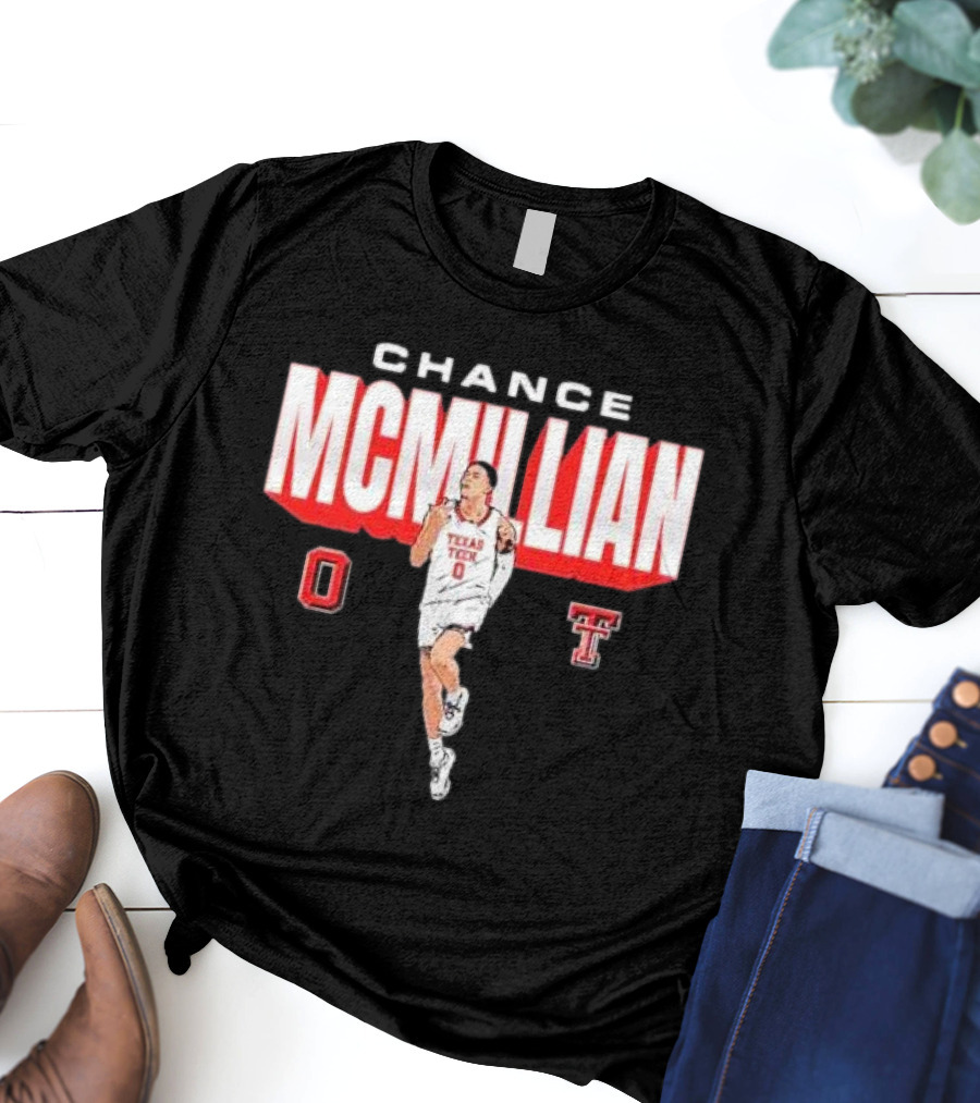 Chance McMillian Texas Tech Red Raiders Cartoon Player T-Shirt
