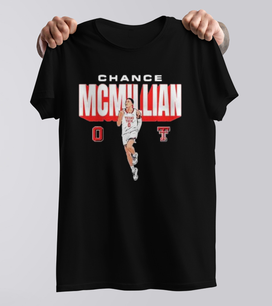Chance McMillian Texas Tech Red Raiders Cartoon Player T-Shirt