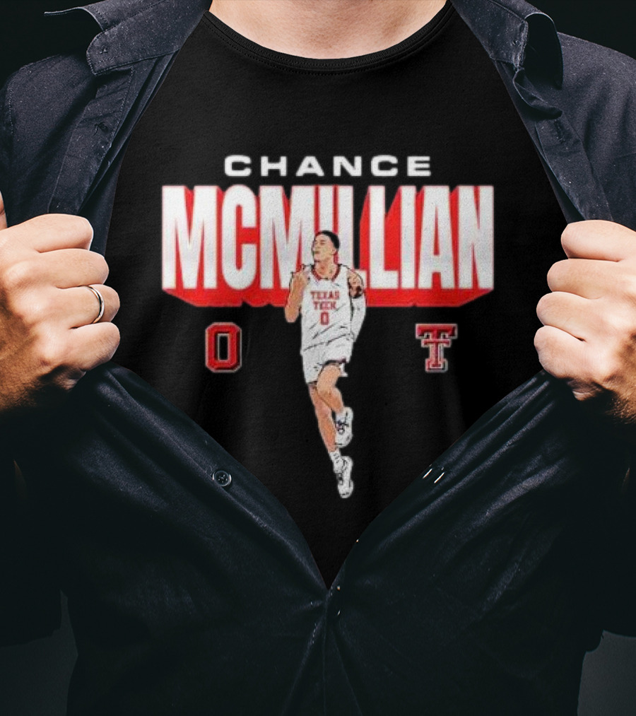 Chance McMillian Texas Tech Red Raiders Cartoon Player T-Shirt