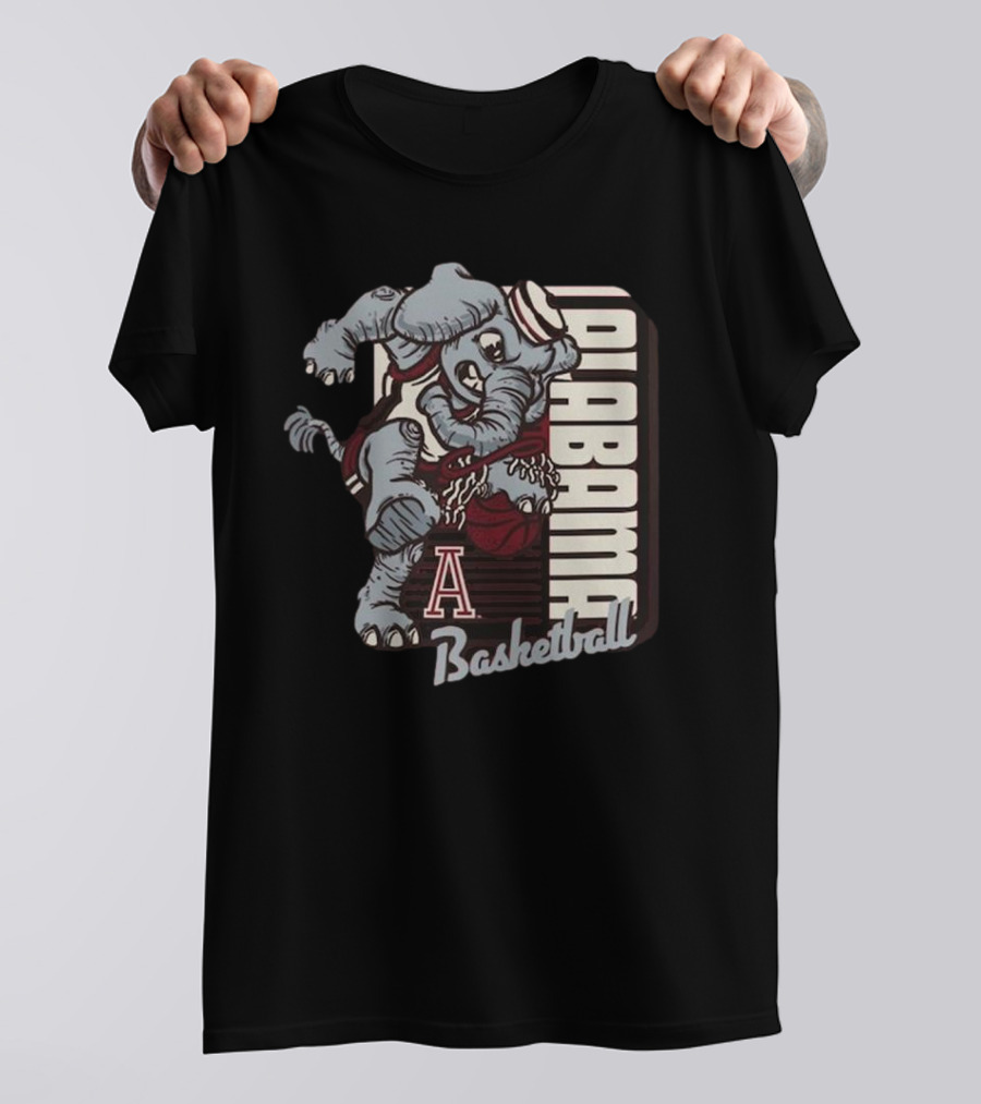 Alabama Basketball Elephant Dunking Mascot Crimson Tide 2025 T-Shirt