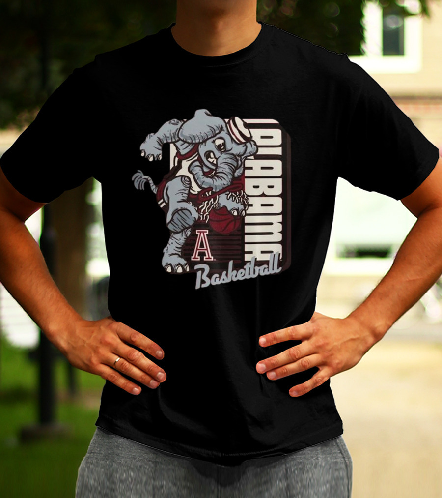 Alabama Basketball Elephant Dunking Mascot Crimson Tide 2025 T-Shirt