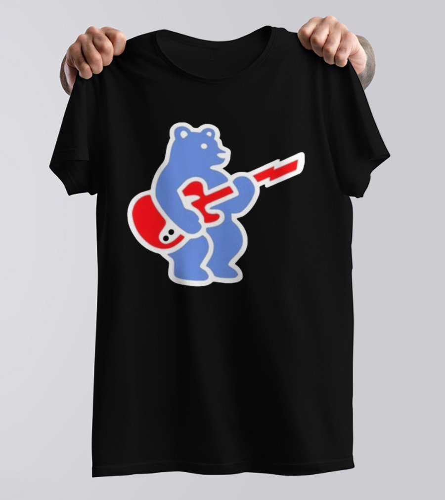 Cubs Bear Guitar Logo T-Shirt