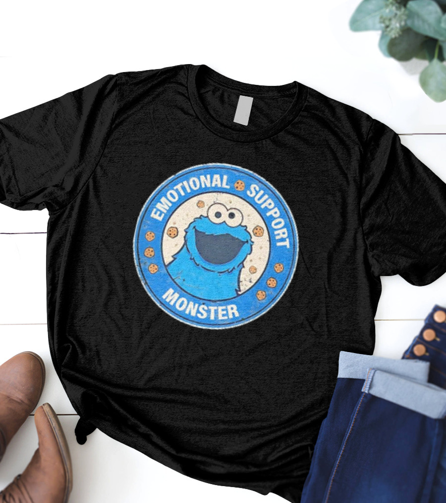 Cookie Monster Emotional Support Monster T-Shirt