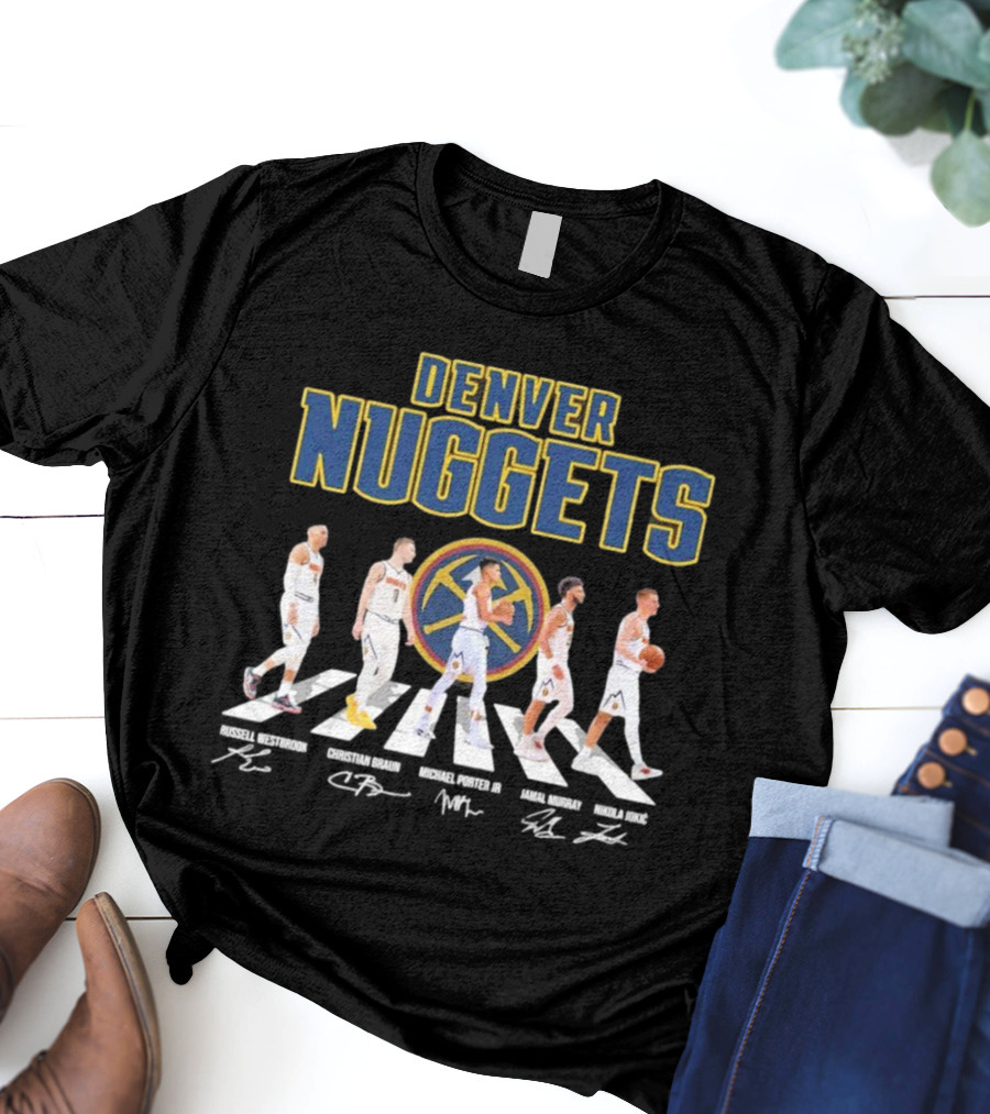 Denver Basketball Abbey Road 2025 Signatures T-Shirt