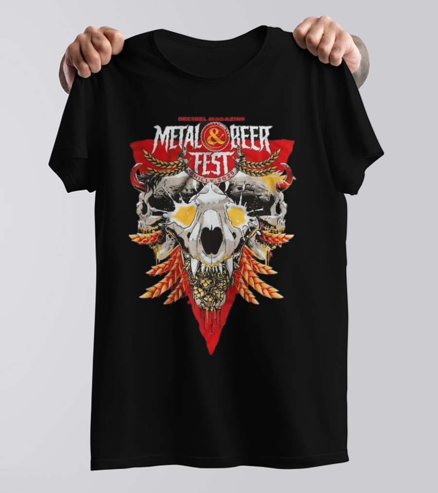 Decibel Magazine The Decibel Metal And Beer Fest 2025 Soon To Be Drunk April 4-5 At The Fillmore Art By Mike Wahlberg T-Shirt