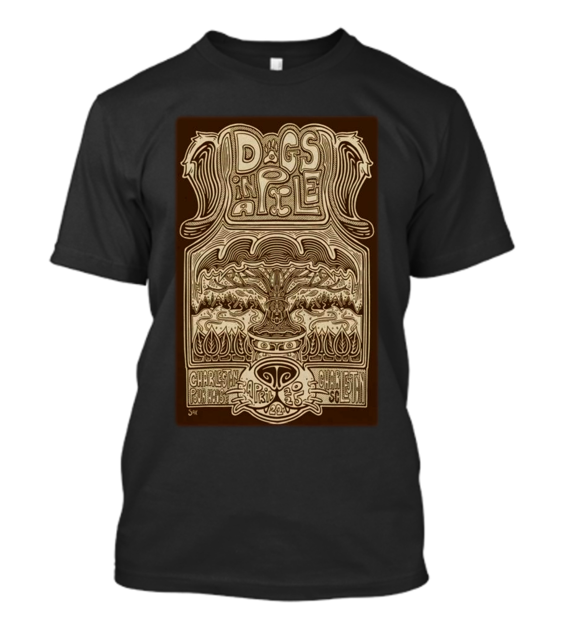 Dogs In A Pile The Charleston Pour House Charleston, SC April 22 2025 Tour T-Shirt