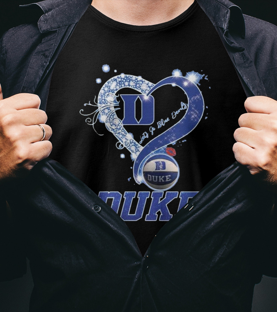 Diamond Heart Let’s Go Duke Blue Devils 2025 T-Shirt