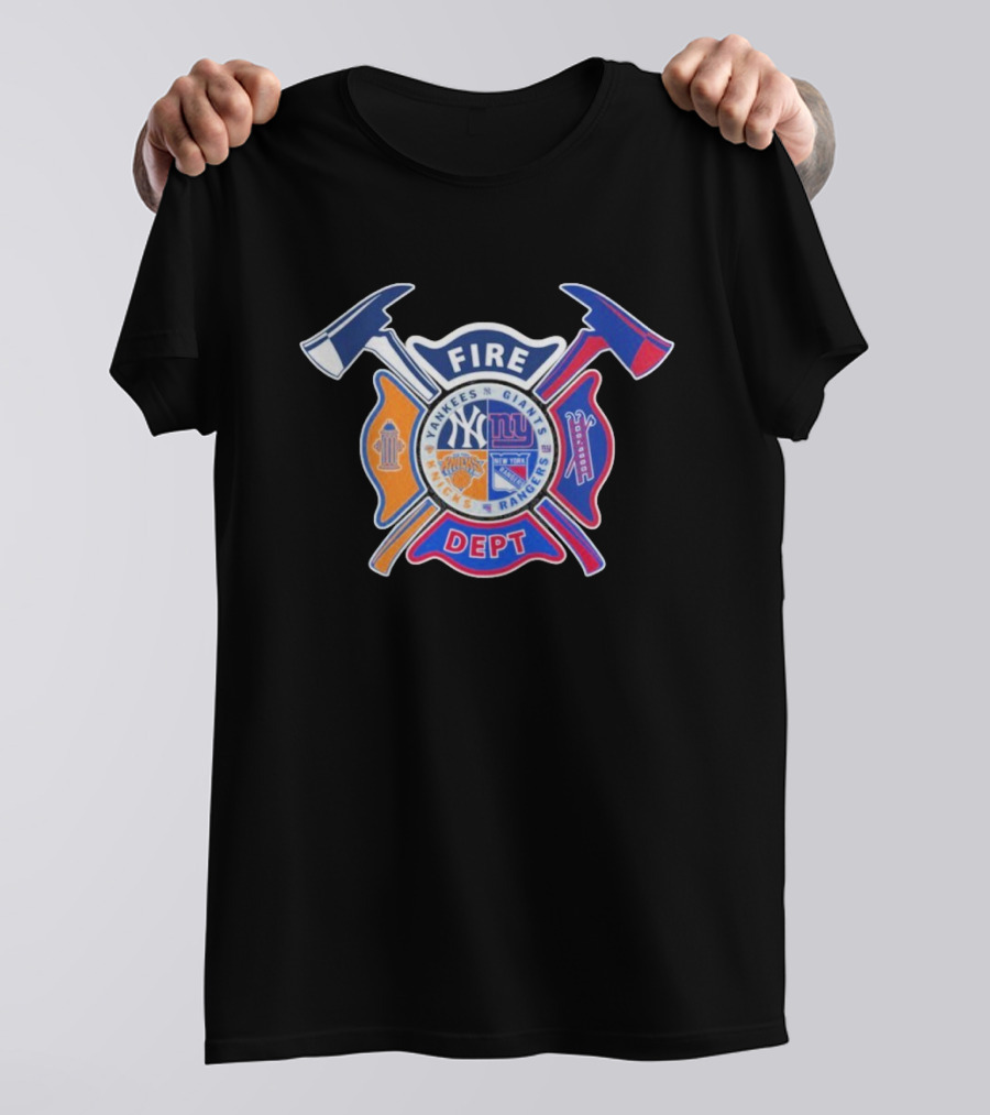 Fire Dept Yankees Giants Rangers Knicks T-Shirt