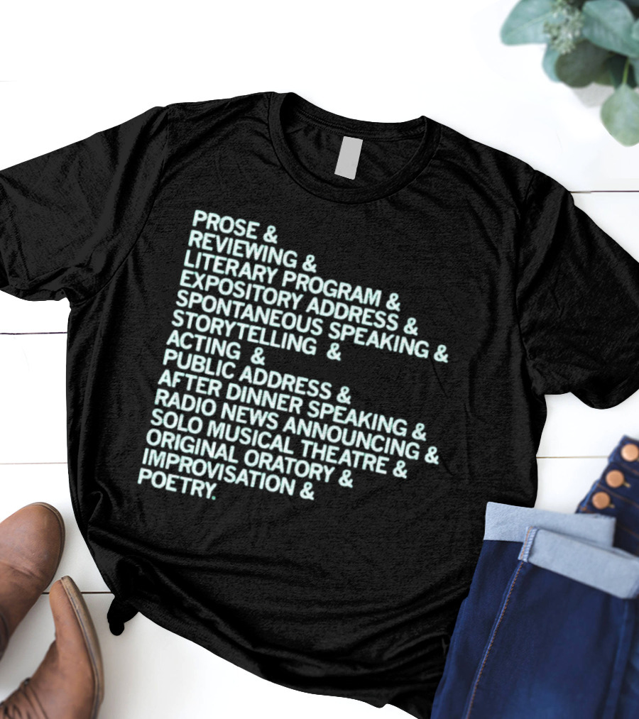 Events Speech List T-Shirt