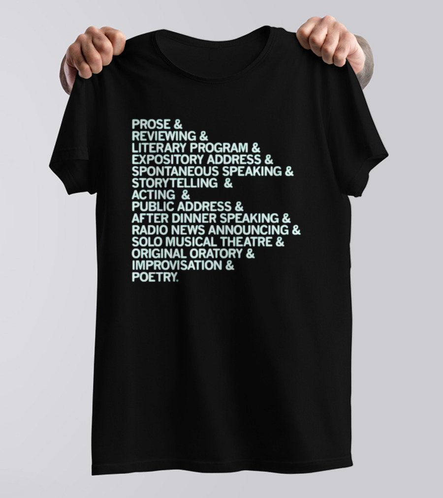 Events Speech List T-Shirt