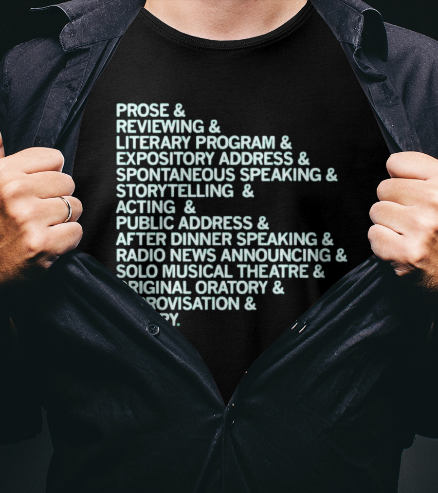 Events Speech List T-Shirt