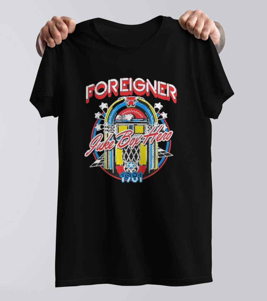 Foreigner Juke Box Hero 2025 T-Shirt