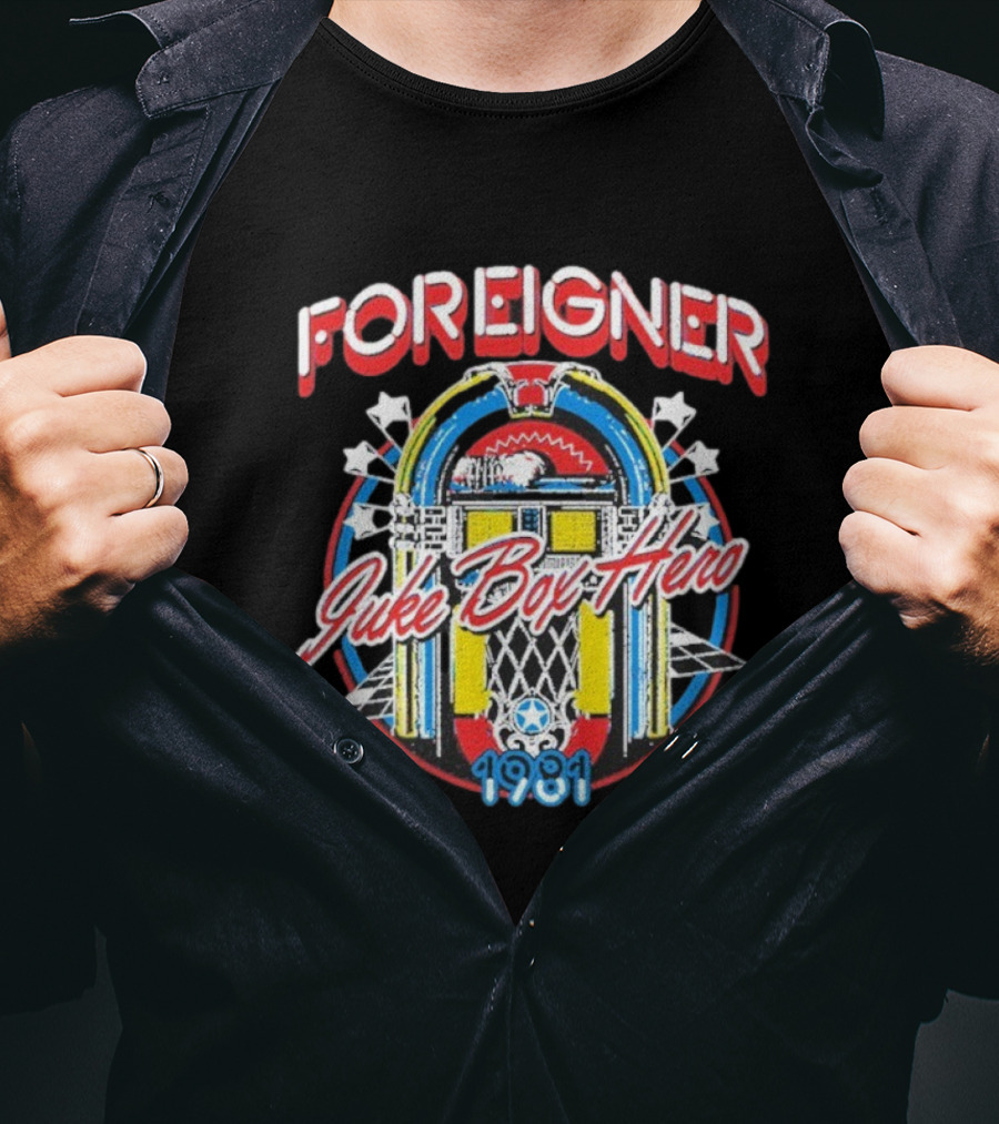 Foreigner Juke Box Hero 2025 T-Shirt