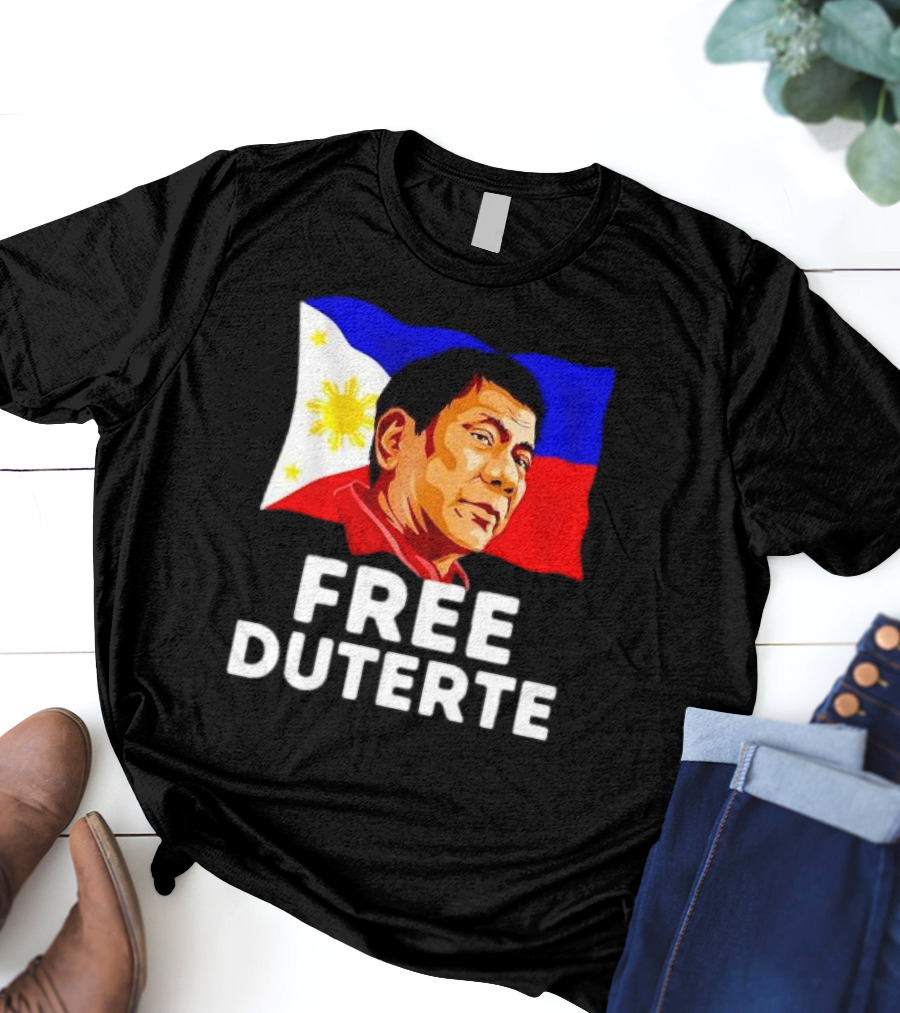 Free Duterte Philippines Flag Rodrigo Digong T-Shirt