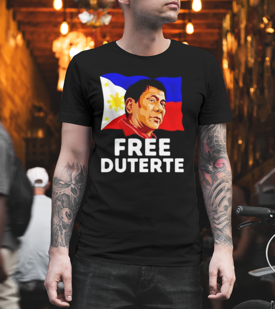 Free Duterte Philippines Flag Rodrigo Digong T-Shirt