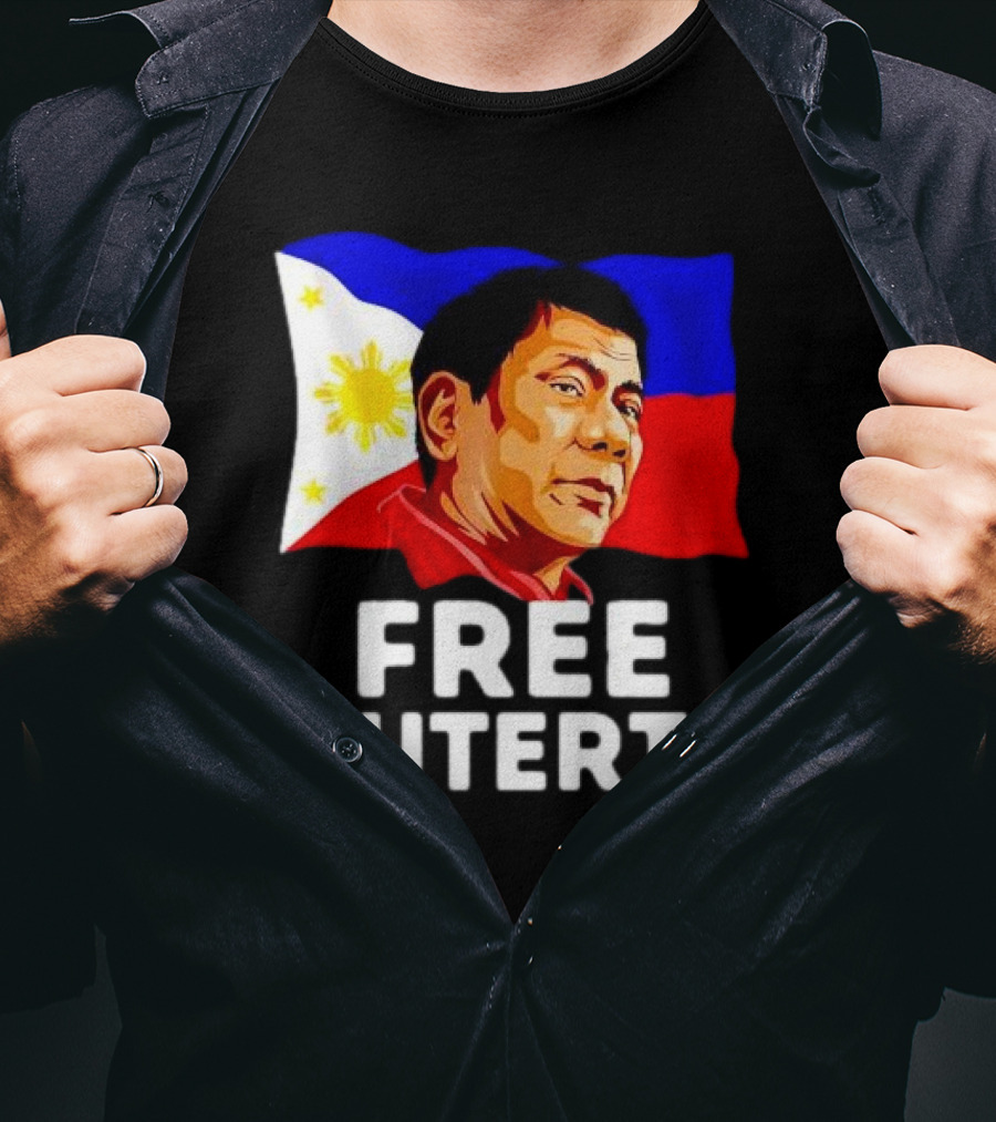 Free Duterte Philippines Flag Rodrigo Digong T-Shirt