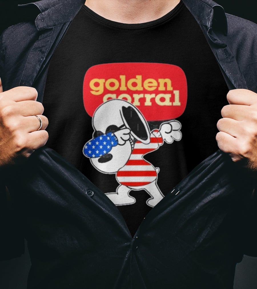 Golden Corral Buffet & Grill Snoopy Dabbing American T-Shirt