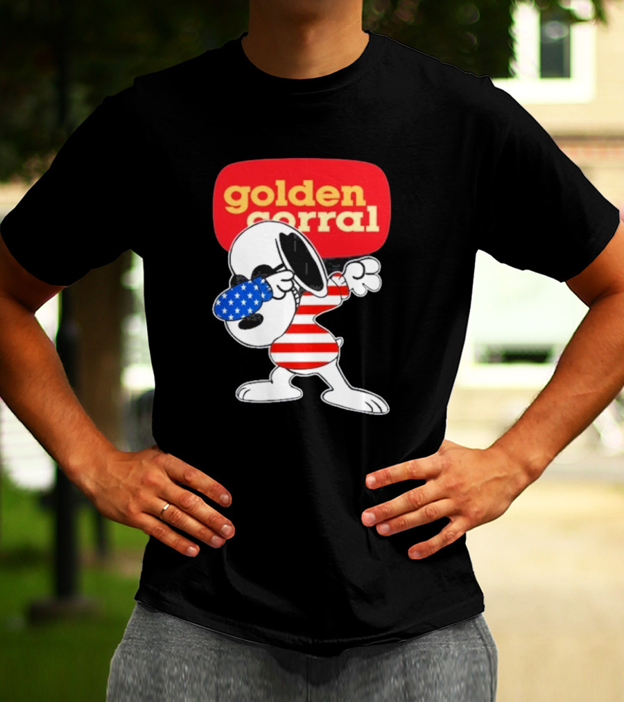 Golden Corral Buffet & Grill Snoopy Dabbing American T-Shirt
