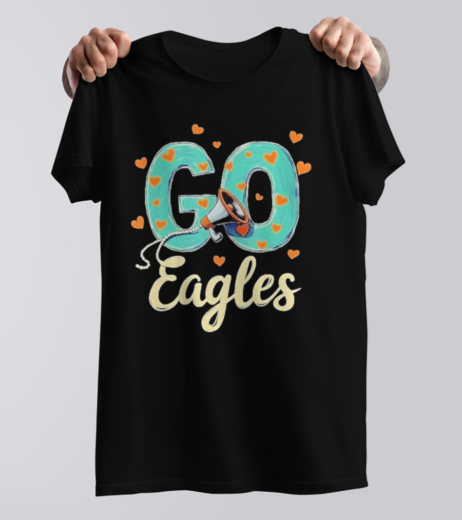 Go Cheer Eagles Heart T-Shirt