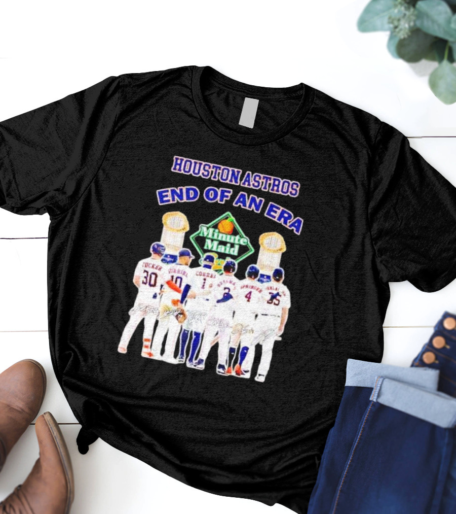 Houston Astros End Of An Era Minute Maid Signatures T-Shirt