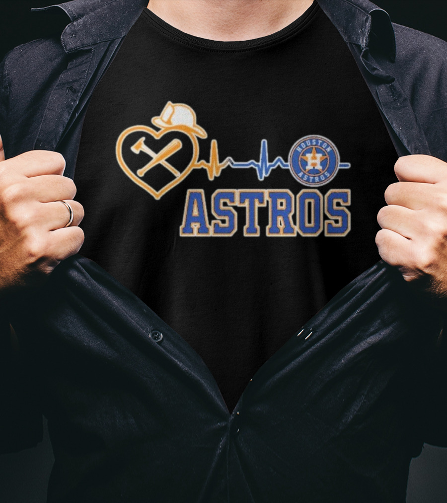 Houston Astros Heart Logo T-Shirt