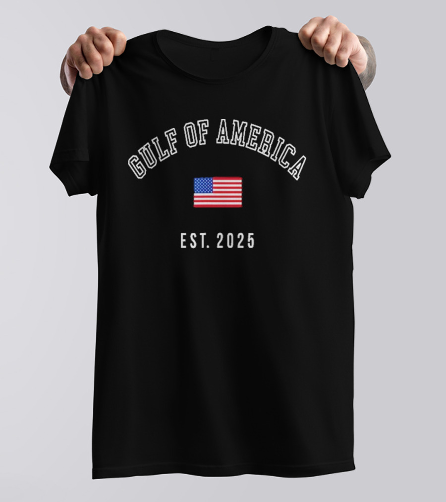 Gulf Of America Est 2025 Usa American Flag T-Shirt