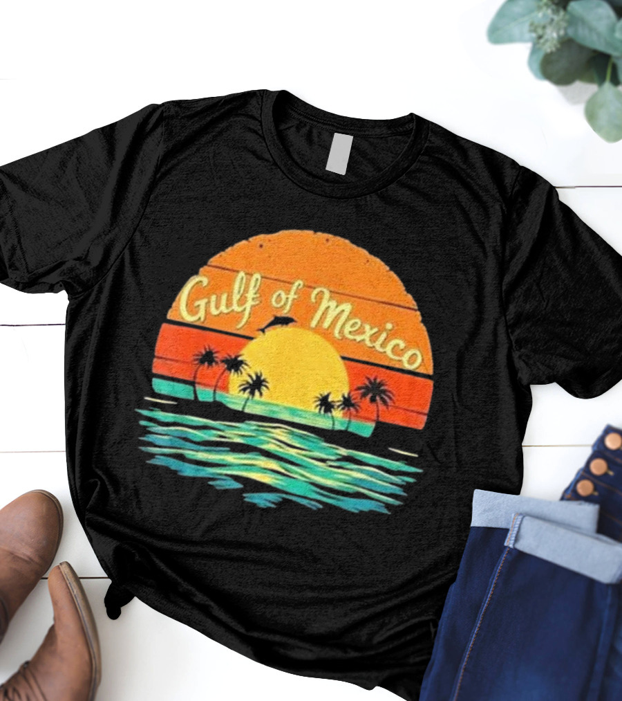 Gulf Of Mexico Beach Palms Summer Vacation T-Shirt