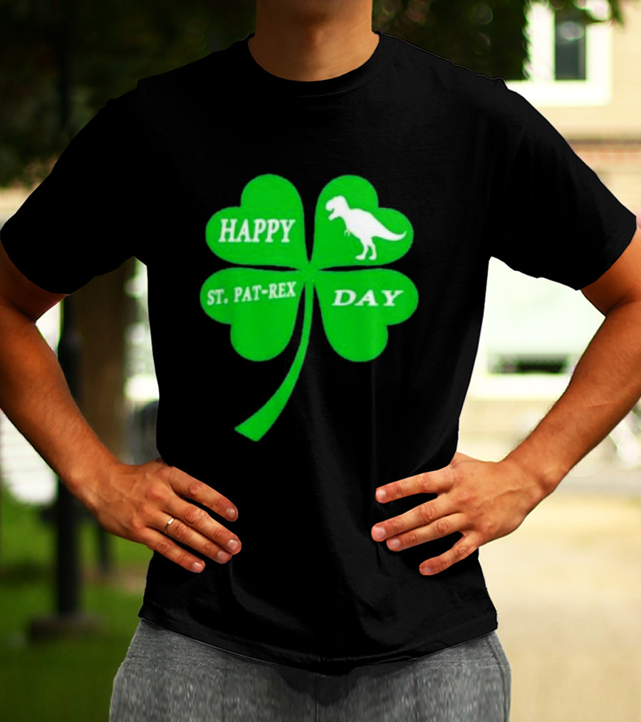 Happy St Pat-rex Day Shamrock T-Shirt