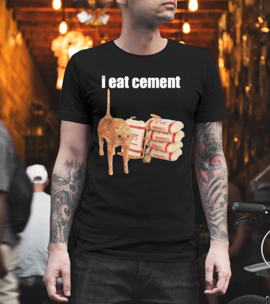 I Eat Cement Cat T-Shirt