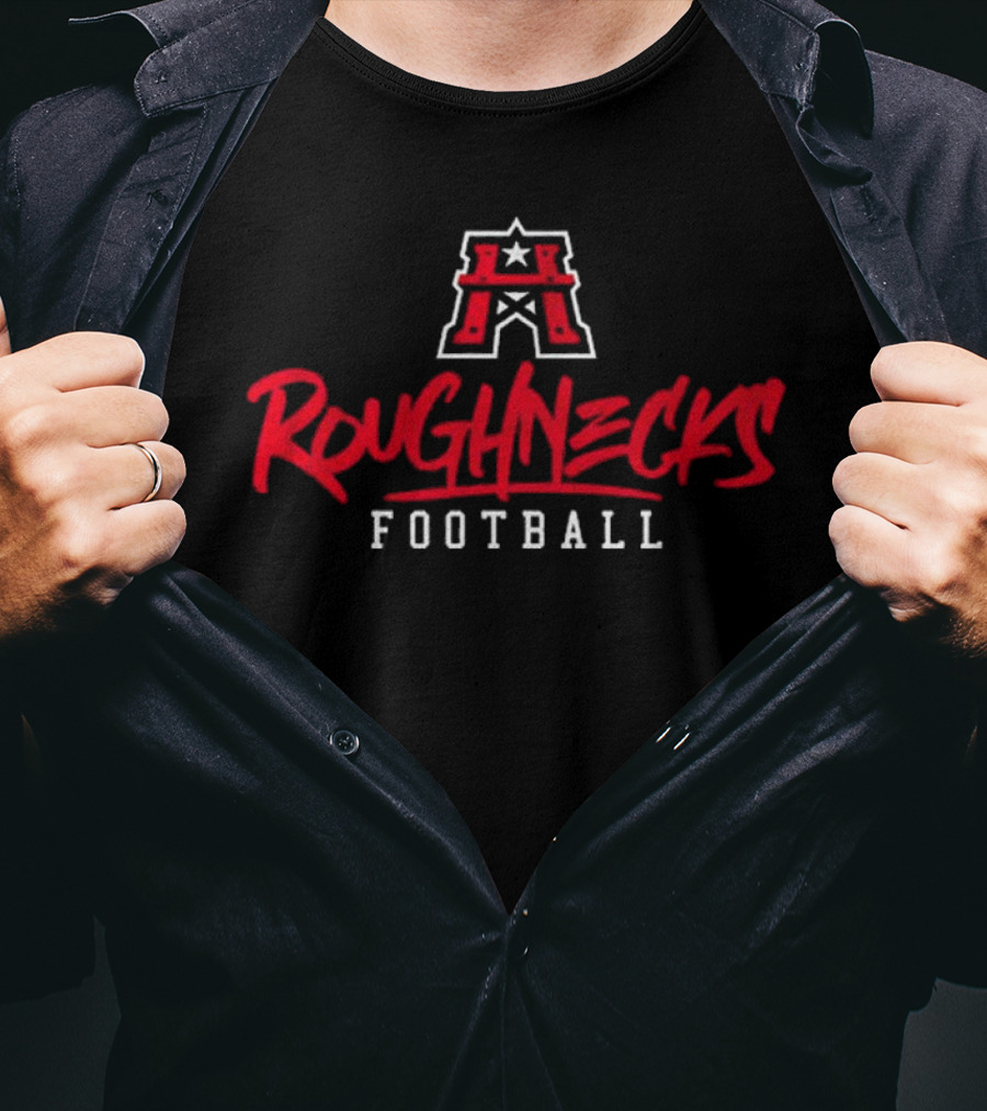 Houston Roughnecks Stylized Text T-Shirt