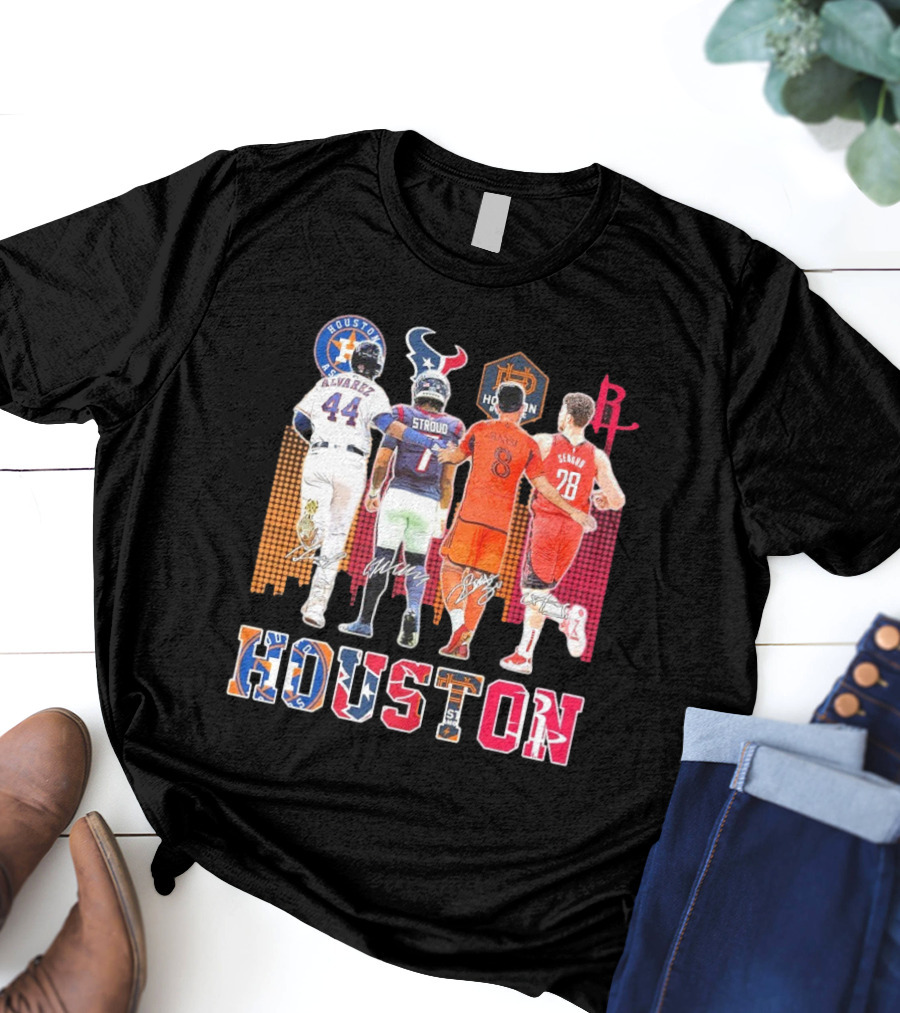 Houston Skyline Sport Team Players 2025 T-Shirt