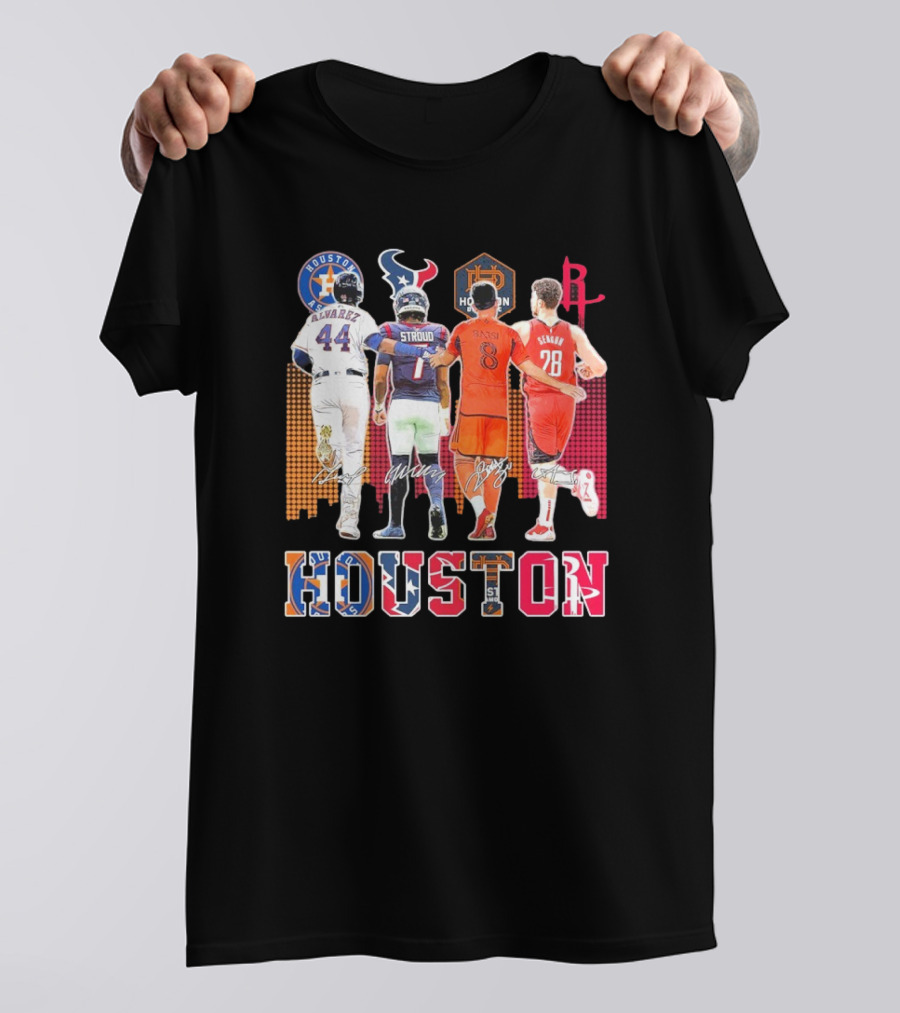 Houston Skyline Sport Team Players 2025 T-Shirt