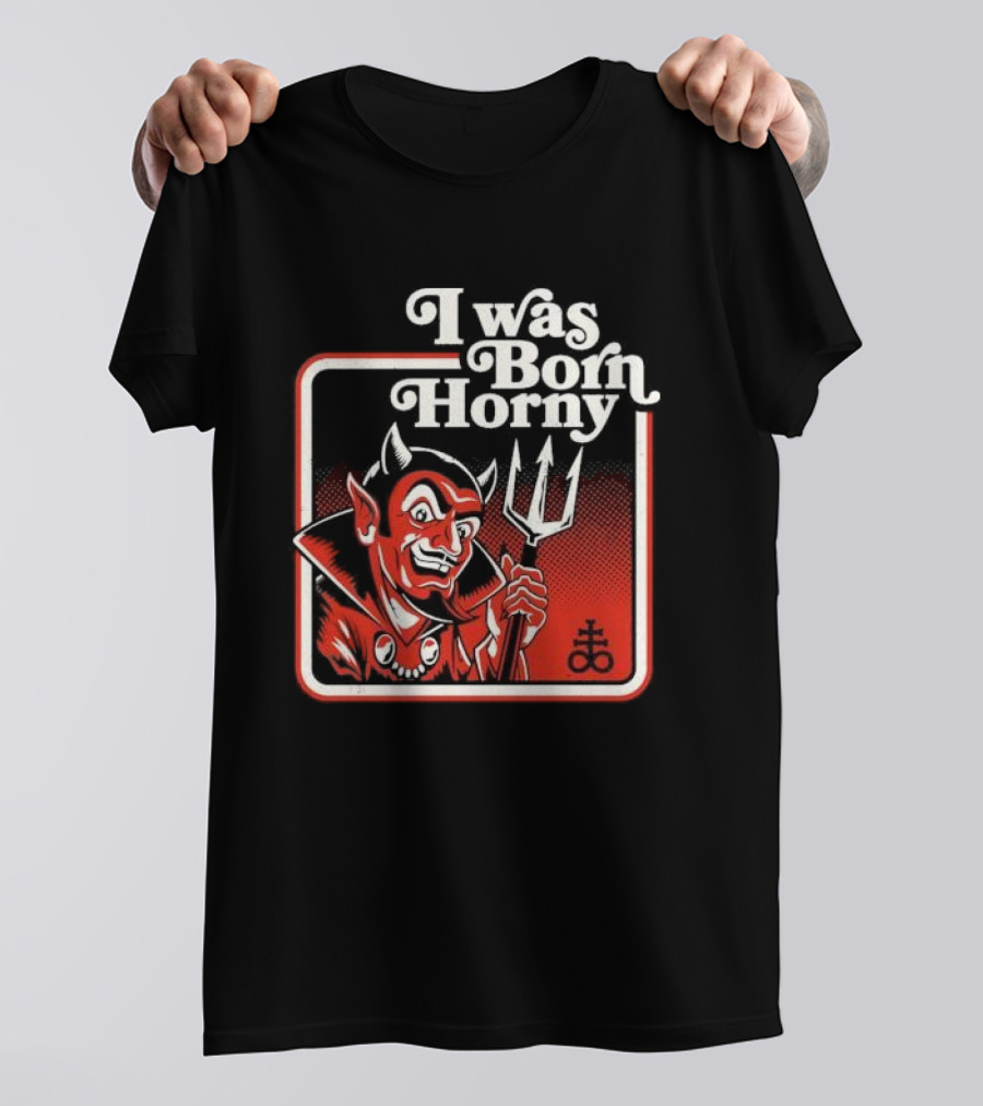 I Was Born Horny Red Demon T-Shirt