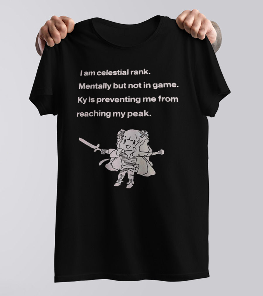 I Am Celestial Rank Gamer Achievement And Competitive Gaming T-Shirt