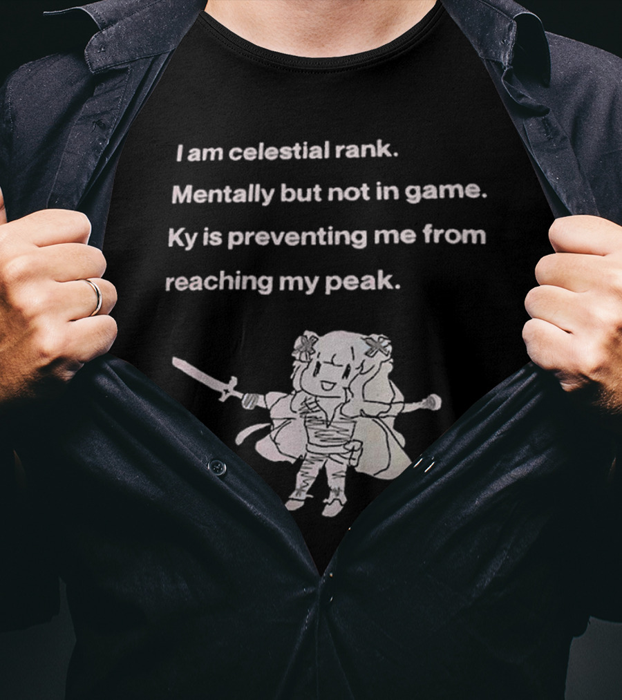 I Am Celestial Rank Gamer Achievement And Competitive Gaming T-Shirt