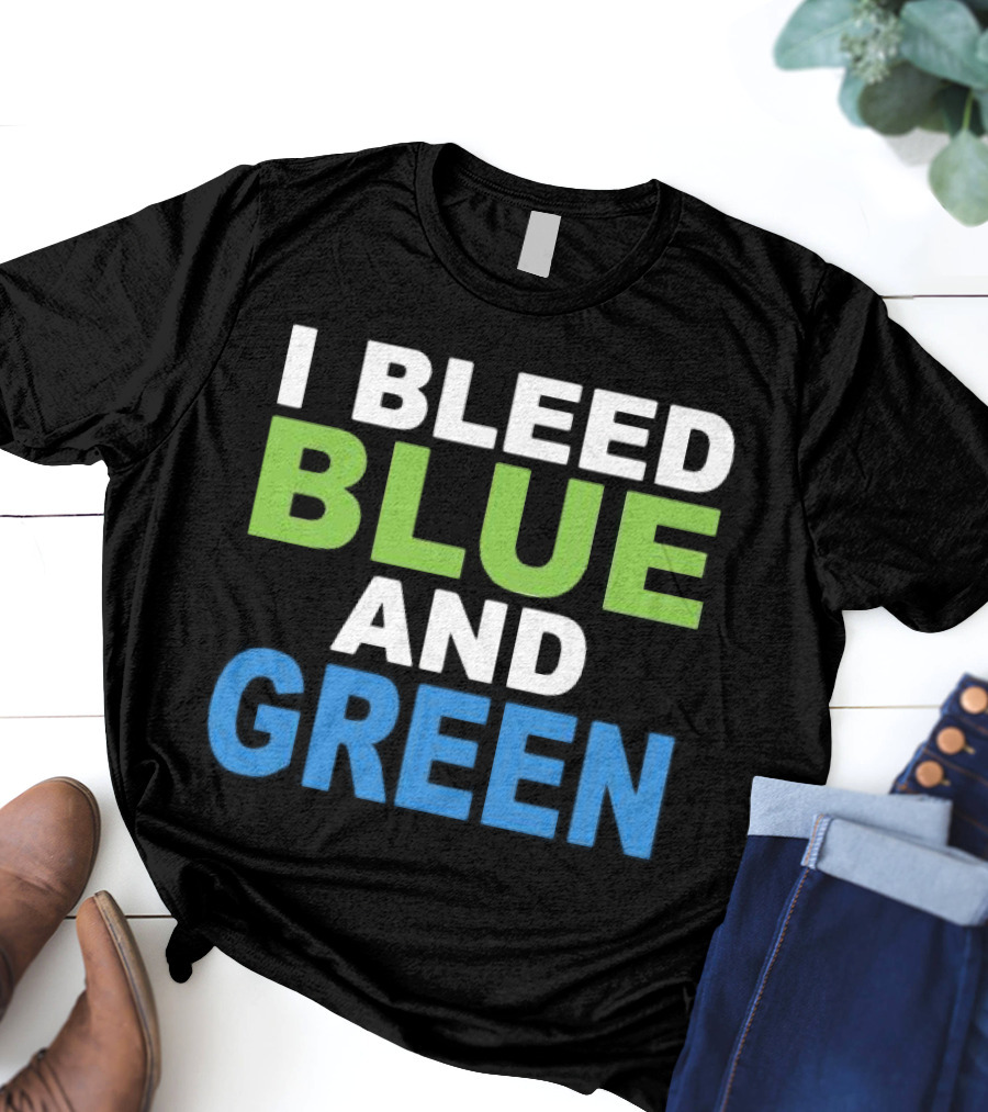 I Bleed Blue And Green T-Shirt